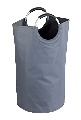 WENKO 3440805100 Wäschesammler Jumbo-/Wäschekorb, Multifunktionstasche Fassungsvermögen: 69 l, Polyester, 38 x 72 x 38 cm, grün