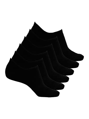 Romberg Unisex Sneaker Socken mit Silikon Pad, 6er Pack (schwarz, 35-38)