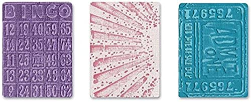 Playing Games Sizzix Texture Trades Embossing Folders By Tim Holtz 3/Pkg 657193