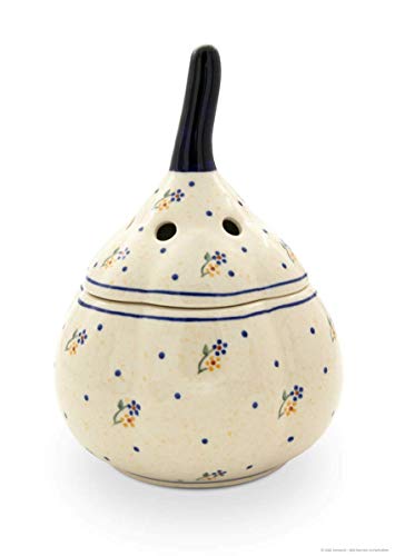 Bunzlauer Keramik Zwiebeltopf/Knoblauchtopf, Dekor 111