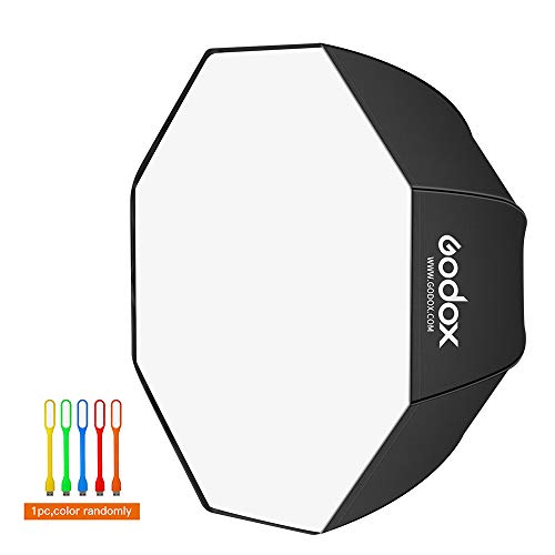 GODOX Softbox 120cm Achteckige Softbox für Blitzgerät Speedlite Blitzgeräte, Octagon Softbox mit Tragetasche für Fotografie Video Studio Portrait Produktfotografie
