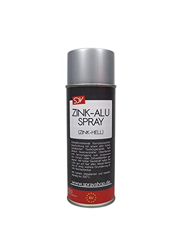 SDV Chemie Zink-ALU-Spray 98% REIN 12x 400m Zink hell Korrosionsschutz Grundierung bis 300°C Zinkspray