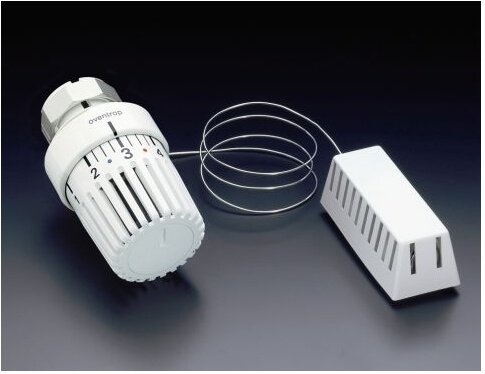 Oventrop Thermostat Uni LD mit Fernfühler, weiß Kapillarrohr 2000 mm