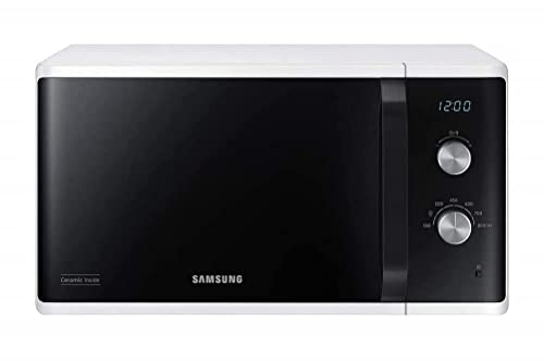 Samsung Mikrowelle MS23K3614AW/EG/ 23 L/Solo MWO/Dual Dial/Keramik-Emaille-Innenraum/weiß
