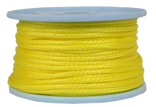 Dyneema Flechtschnur Seil Dyneemaseil Flechtleine aus Dyneema - Durchmesser 4mm - 50 Meter Fb.gelb