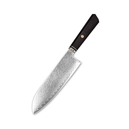 VG10 Damaskus Steel Chef Santoku Sashimi Messer Ebony Griff Chefkoch EDC Küchenwerkzeug DIY Küchenmesser (Color : C)