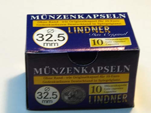100 Stück Original LINDNER Münzkapseln 32,5 mm, für 10 € -, 20 €, 25 € - und 10 DM - Münzen