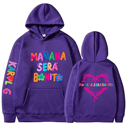 Itsgo Neues Album Mañana Será Bonito Hoodie Sweatshirts Pullover Harajuku Neuheit Kapuzen-Trainingsanzug Pullover Männer Frauen (Color : Color 2, Size : M)