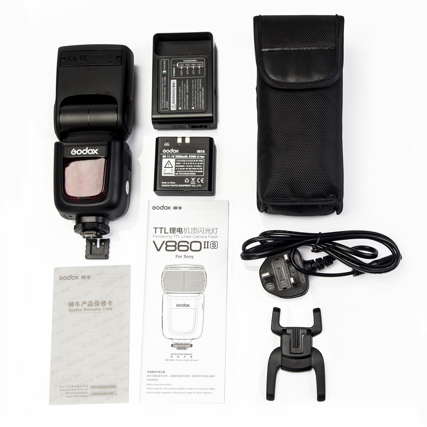 GODOX V860II-S Blitzgerät für Sony DSLR-Kamera V860IIS Kit schwarz