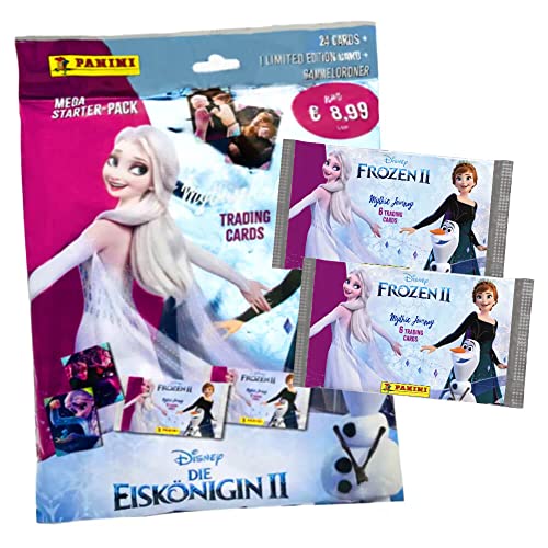 Disney Die Eiskönigin 2 - Karten Trading Cards - Frozen 2 Mythische Reise (2023) - 1 Starter + 2 Booster Sammelkarten