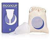 Mooncup® Die Originale Menstruationstasse aus Silikon - Größe B, wiederverwendbare weiche Menstruationstasse aus Silikon für diejenigen unter 30/die nicht vaginal entbunden haben.