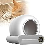 Automatische Katzentoilette mit Zwei Sensorena, Selbstreinigende Katzentoilette, 9-Liter-Abfallbehälter, Geruchsfrei Katzenklo, Geruchsbeseitigung APP-Steuerung