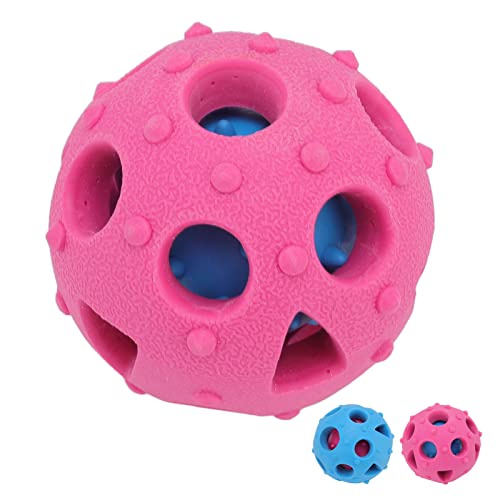 SARITE Leckerli-Spender-Spielzeug for Hunde, bissfestes, interaktives Hundespielzeug for langsamen Kauen for Welpen, Puzzlebälle for Trainieren und Spielen/989 (Color : Rose Red)