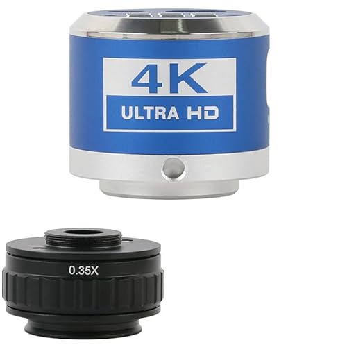 Mikroskop-Zubehör-Kit 12MP 48MP 4K 1080P HDMI Typ-c Industrielle Digitale Videokamera Mit Stereo Trinokular Mikroskop 0,35x 0,5X C Mount Adapter Objektiv Mikroskopische Objektträger (Size : 12mp 4k -