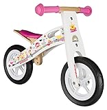 BIKESTAR Kinderlaufrad Lauflernrad Kinderrad für Jungen und Mädchen ab 3-4 Jahre | 12 Zoll Kinder Laufrad Holz | Weiß