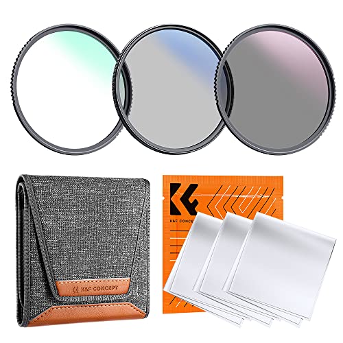 K&F Concept Filter Set 72mm Filter Kit MC UV Filter+ Polfilter (CPL)+Neutral Dichte Graufilter(ND4)