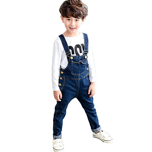 NABER Latzhose für Kinder und Jungen, Jeans-Latzhose, Alter 4–13 Jahre Gr. 8-9 Jahre, blau