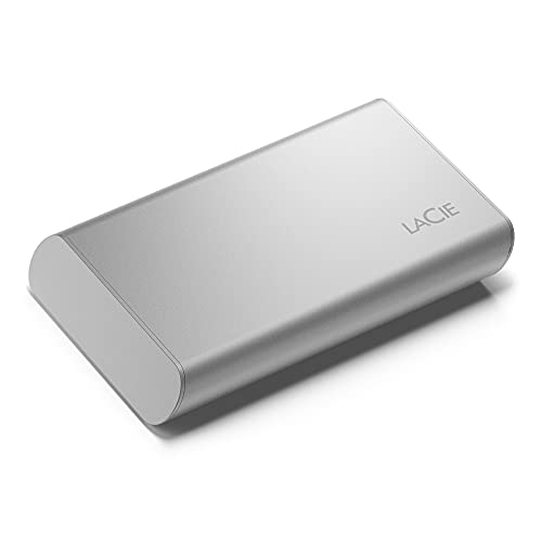 LaCie Portable SSD, externe SSD 500 GB, 2.5 Zoll, USB-C, PC & Mac, inkl. 3 Jahre Rescue Service, Modellnr.: STKS500400