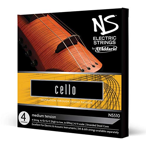 D'Addario NS510 Elektrik-Cello Saitensatz mehrfach verdrillter Stahlkern Medium