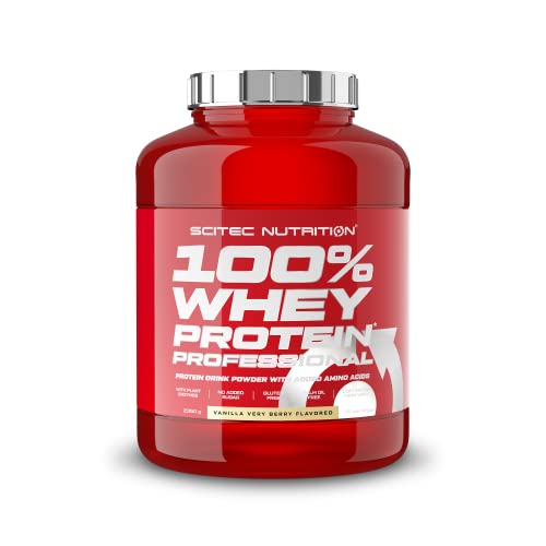 Scitec Nutrition Protein 100% Whey Protein Professional, Vanille sehr Beere, 2350g