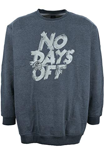 Kitaro Sweatshirt Sweat Shirt Rundhals Herren Baumwolle Plusgröße, Farbe:dunkelblau, Herrengrößen:7XL