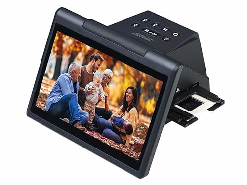 Somikon Diascanner: Stand-Alone-Dia- & Negativscanner, 7"/17,8 cm IPS-Display, 22 MP, HDMI (Diascanner mit Dia-Magazin)
