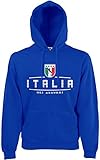 Akytex Italien Italia Fan Hoodie Kapuzenpullover WM2018 Royalblau XL