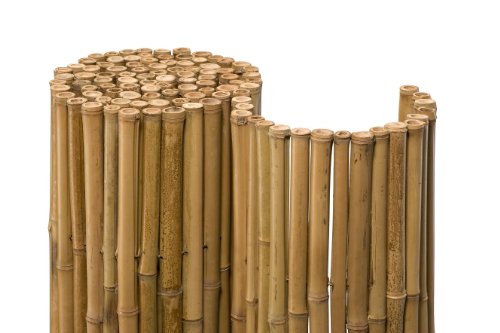 NOOR Bambusmatte Deluxe 1,00 x 2,50m I Natürliche Bambus-Sichtschutzmatte mit durchbohrtem Draht für maximale Stabilität I Terrassen- und Balkonwindschutz