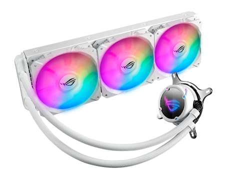 ASUS ROG Strix LC 360 RGB White Edition, Cooler CPU All-in-One ROG, Addressable RGB Beleuchtung, Aura Sync, NCVM-Pumpe und Kühler Kühler 120 mm