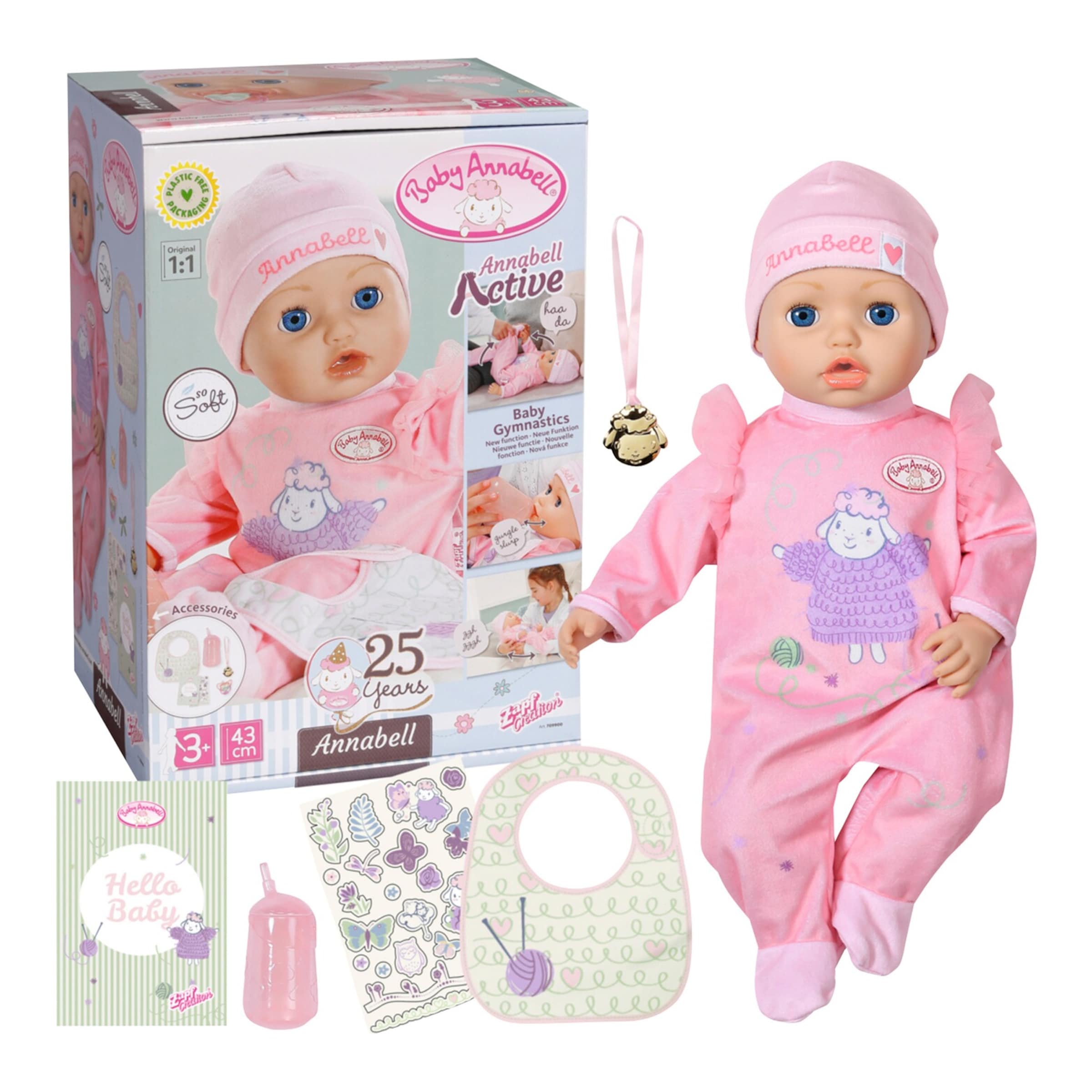 Zapf Creation Baby Annabell Puppe Active Annabell 43cm