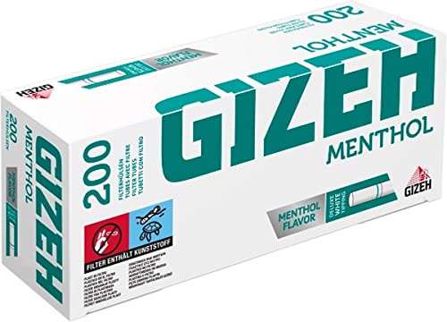2000 (10x200) GIZEH Menthol (Hülsen, Filterhülsen, Zigarettenhülsen)
