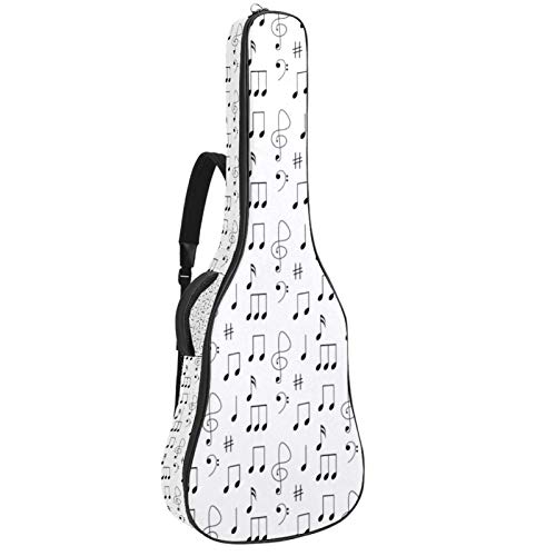 Gitarren-Gigbag, wasserdicht, Reißverschluss, weicher Gitarren-Rucksack, Bassgitarre, Akustik- und klassische Folk-Gitarre, Tasche für Musiknoten