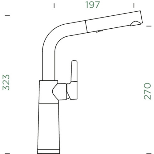 SCHOCK Küchenarmatur »SC-540«, Anschlussgewinde: 3/8", Messing - schwarz