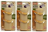 Nylabone (3 Pack) Power Chew Fillable Marrow Bone Beef Flavor Large Dog Toy