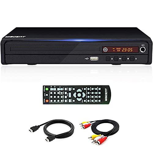Kompakter DVD-Player, CD/DVD-/MP3-Player, HDMI-Port und Cinch-Kabel zum Anschluss von Fernsehen, mehrere Längen, USB-Port, Fernbedienung (Blu-Ray-Laufwerk nicht erforderlich)