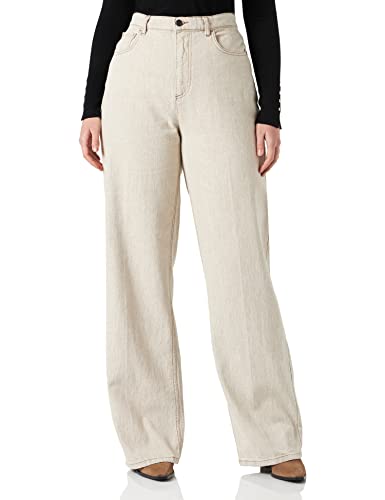 Sisley Damen Trousers 4POFLF01W Jeans, Creamy White Denim 600, 30