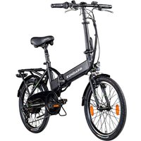 ZÜNDAPP E-Bike, E-Faltrad, Unisex, 20", Heckmotor (250 W), 6-Gang - silberfarben