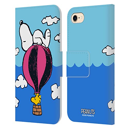 Head Case Designs Offizielle Peanuts Snoopy & Woodstock Ballon Halbzeiten Und Gelächter Leder Brieftaschen Handyhülle Hülle Huelle kompatibel mit Apple iPhone 7 / iPhone 8 / iPhone SE 2020