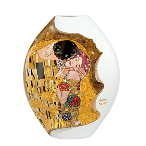 Goebel - Vase Der Kuss - Gustav Klimt - Porzellan mit Echtgold - Höhe 30 cm