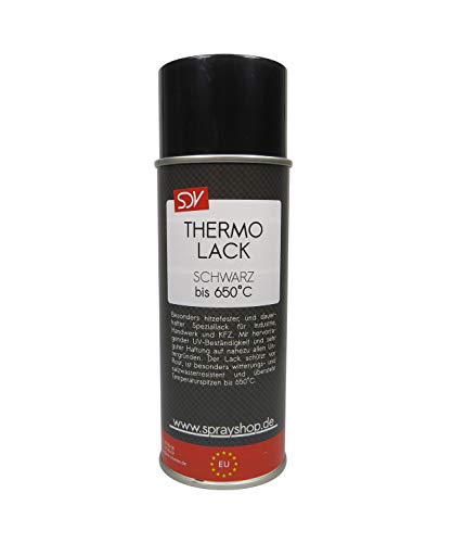 SDV Chemie Thermolack Spray schwarz bis 650°C 12x 400ml Auspufflack Ofenlack Motorlack Grill Lack