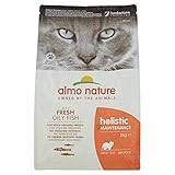 Almo Nature Holistic Adult Cat Maintenance mit Frischem Fettfisch- Trockenfutter für Katzen aller Rassen 2Kg