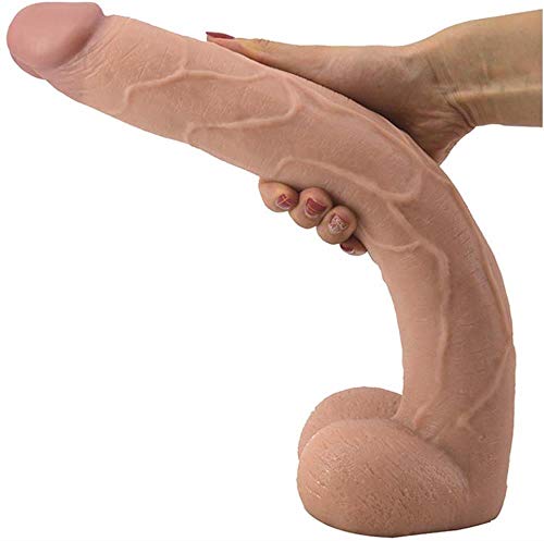 XKCGH 35 cm Realistische Dildo Saugnapf, Natürliche Dildo Saugnapf Dildo Weibliche und Männliche, Penis Erwachsene Vagina Sex Spielzeug
