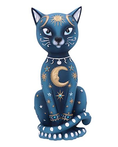 Horror-Shop Spirituelle Katzenfigur mit Himmelszeichen 26 cm als Geschenkidee
