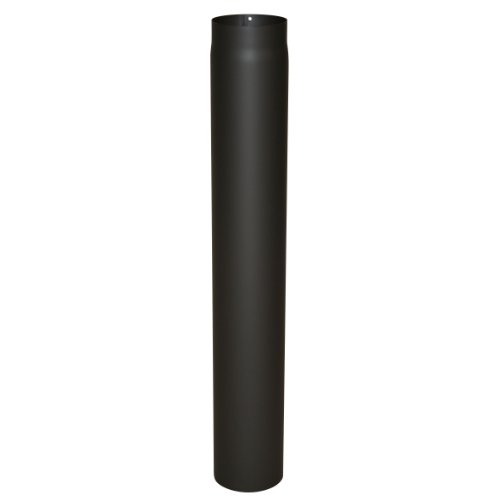 Ofenrohr Senotherm® 2 mm Ø 120 mm hitzebeständig lackiert, gerade - Rauchrohr, Kaminrohr schwarz - für Pellettofen und Kamine - Länge: 1000 mm