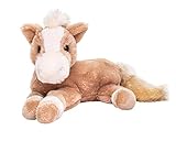 Uni-Toys - Pferd hellbraun, liegend - superweich - 28 cm (Länge) - Plüsch-Pferd, Bauernhoftier - Plüschtier, Kuscheltier