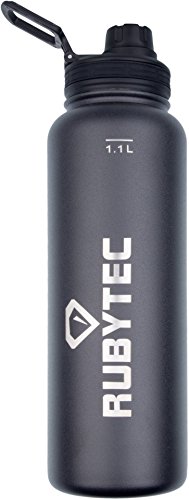Rubytec trinkflasche 1Shira Cool,1 Liter ABS/Edelstahl schwarz