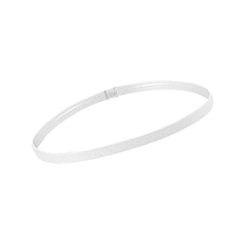 Stirnband Haar Gestreift Elastisch Workout Stirnband Yoga Band Stirnband Sport Dünne Haarpflege VMx406 Haarnadel (Color : White, Size : Taille unique)