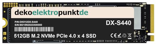 dekoelektropunktde 512GB M.2 NVMe SSD Festplatte passend für Captiva Advanced Gaming R67-804, Alternatives Ersatzteil 2280 PCIe 4.0 x 4