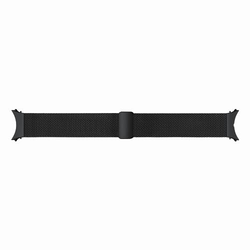 Samsung Milanese Armband Smartwatch aus Edelstahl für Galaxy Watch4 44 mm, Watch5 44 mm, Watch6 44 mm, Schwarz