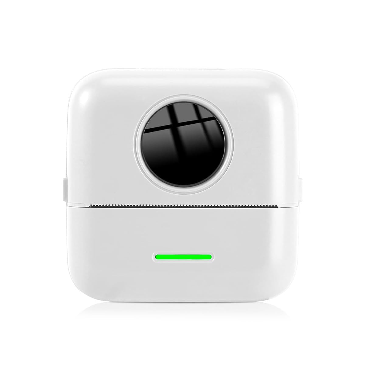 NK Tragbarer Fotodrucker – kabelloser Mini-Thermodrucker für Mobilgeräte, inklusive Papierrolle und USB-Kabel, kompatibel mit iOS und Android, weiße Farbe